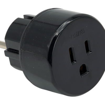 Power Adapter Type A & B (Canada, USA et al.) to Type E/F (most of Europe)